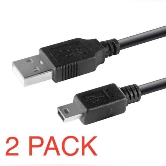 2x Pack Controller Charger Cable Cord Fits PS3 Sony PlayStation 3 - Picture 1 of 3